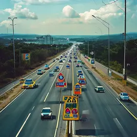 sinalização e obras