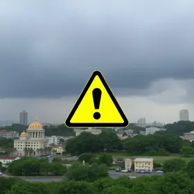 alerta amarelo de tempestade