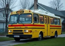 ônibus invade casa