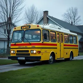 ônibus invade casa