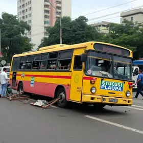 ônibus invade casa em Itapevi
