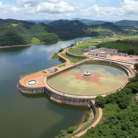 ampliação da estação de tratamento de esgoto em Taboão da Serra